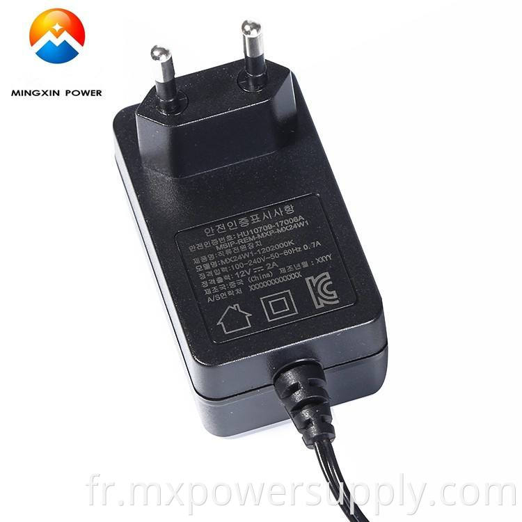 12v2a Wall Mount Ac-Dc adapter with KC KCC